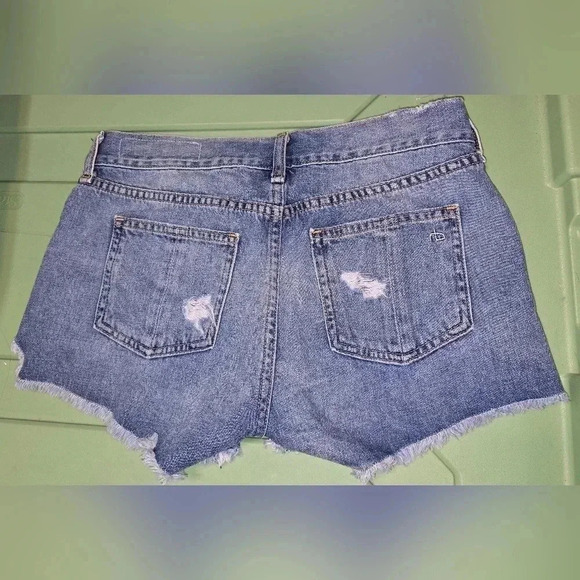Rag & Bone Gunner Distressed Ripped Denim Jean Shorts Jorts Cutoffs Size 24 - Picture 2 of 8